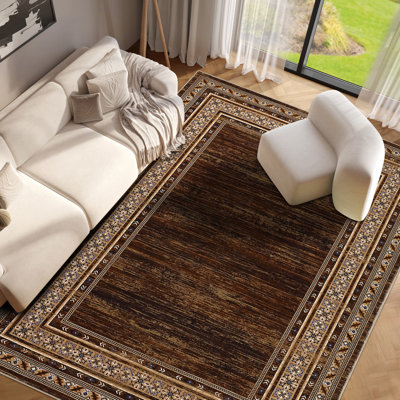 Tapis lavable à bordure moderne Tapis antidérapant pour tapis de cuisine