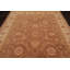 Tapis brun en laine noué à la main de conception unique 7 pi 9 po x 9 pi 9 po Cylena