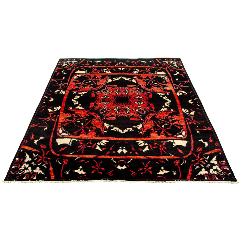 Tapis décoratif en laine noué à la main de conception unique 9 pi 9 po x 13 pi 5 po New Age