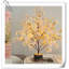Arbre artificiel pour la décoration de table, bouleau de 2 pi avec lumières DEL, lampe pour arbre de fée blanc chaud pour la maison, centre alimenté par pile, minuterie