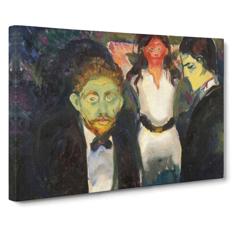 Jealousy by Edvard Munch - Wrapped Canvas, 50cm H x 76cm W x 3cm D