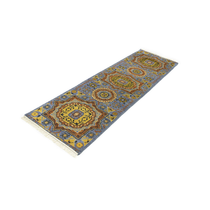 Tapis oriental en laine Shaylyn, Tapis de couloir 2 pi 7 po x 10 pi 3 po