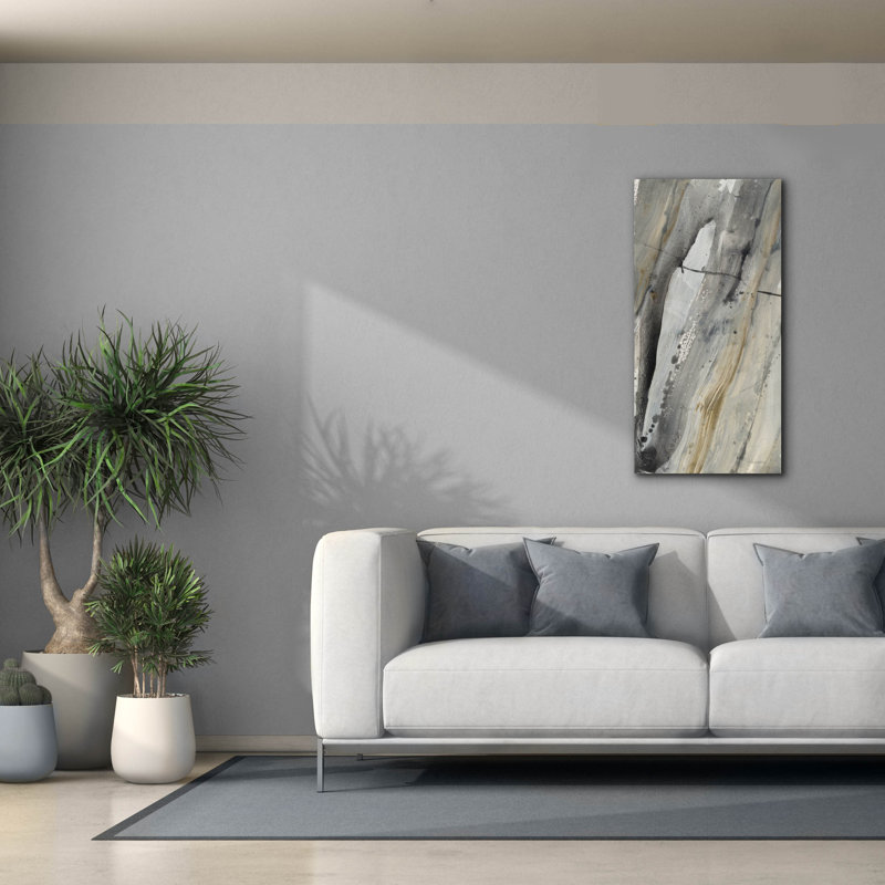 Toile épique «Riverbank 1» par Albena Hristova, 30 po x 60 po, H 40 po x l 20 po