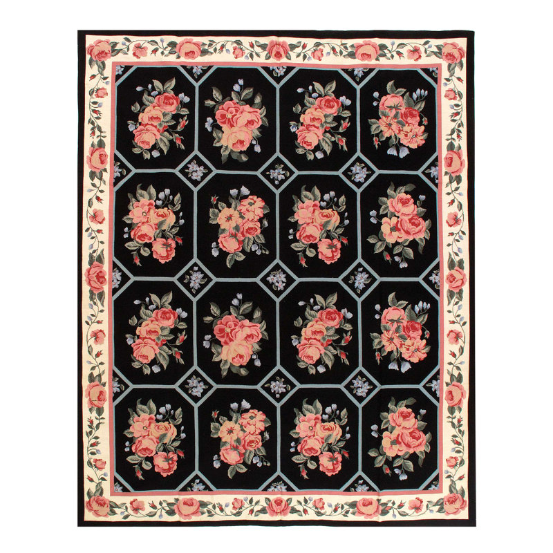 Tapis unique en laine noué à la main 7 pi 9 po x 9 pi 4 po New Age