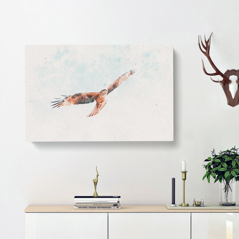 Black Kite Bird - Wrapped Canvas, 45cm H x 76cm W x 4cm D