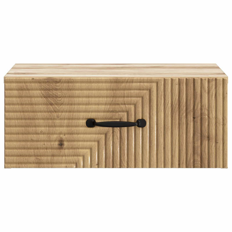 49cm W Manufactured Wood Bedside Table, Artisan Oak