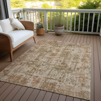 Tapis intérieur / extérieur beige lavable Mezzara - LOOMlan