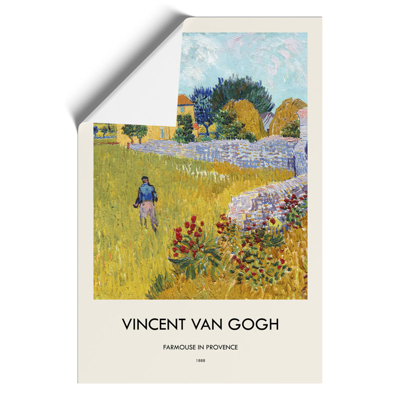 Farmhouse In Provence by Vincent Van Gogh - No Frame Painting, 59cm H x 42cm W x 0.1cm D