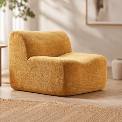 Chaise d'appoint rembourrée avec repose-pieds pour le salon, la chambre à coucher