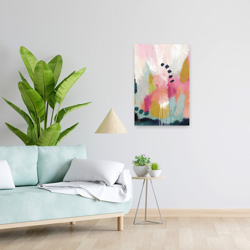 Abstrait, roses et roses abstraites, 24" H x 16" W
