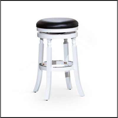 30" Bar Stool, Weathered Leather Seat
