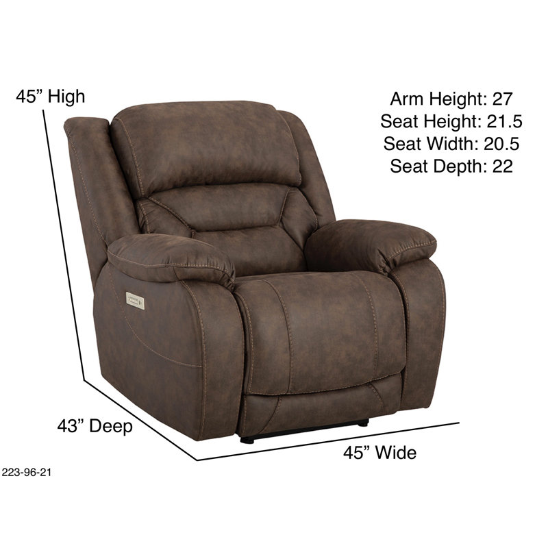 Fauteuil inclinable Zianya, Polyester brun