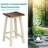 Counter Height Pub Table with 2 Saddle Bar Stools