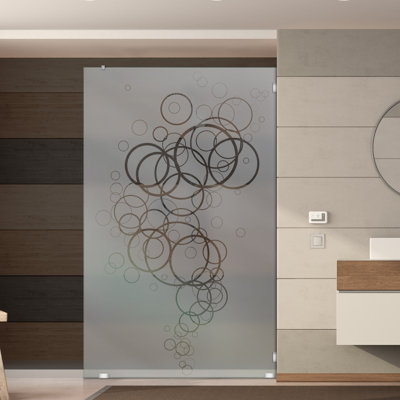 Écran de douche en verre trempé de qualité supérieure l 33 1/2 po x H 75 po avec finition givrée sablée