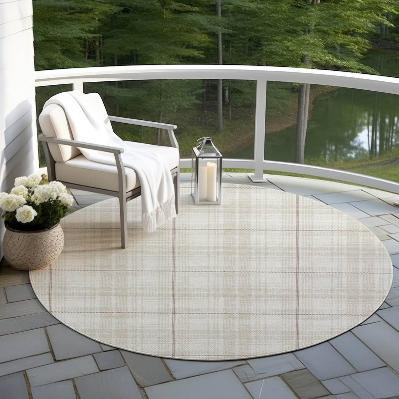 Tapis ivoire lavable intérieur / extérieur Aurora , 3 pi x 5 pi