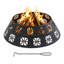 Anneau d'extérieur pour foyer d'extérieur de 36 pouces Sunjoy de Sunjoy, revêtement en acier robuste de 0,8 mm d'épaisseur avec découpes décoratives, modulaire portable, thermolaqué à haute température pour feu de camp de camping, noir