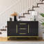 Buffet de rangement moderne de luxe avec 2 portes et 3 tiroirs ZMZ
