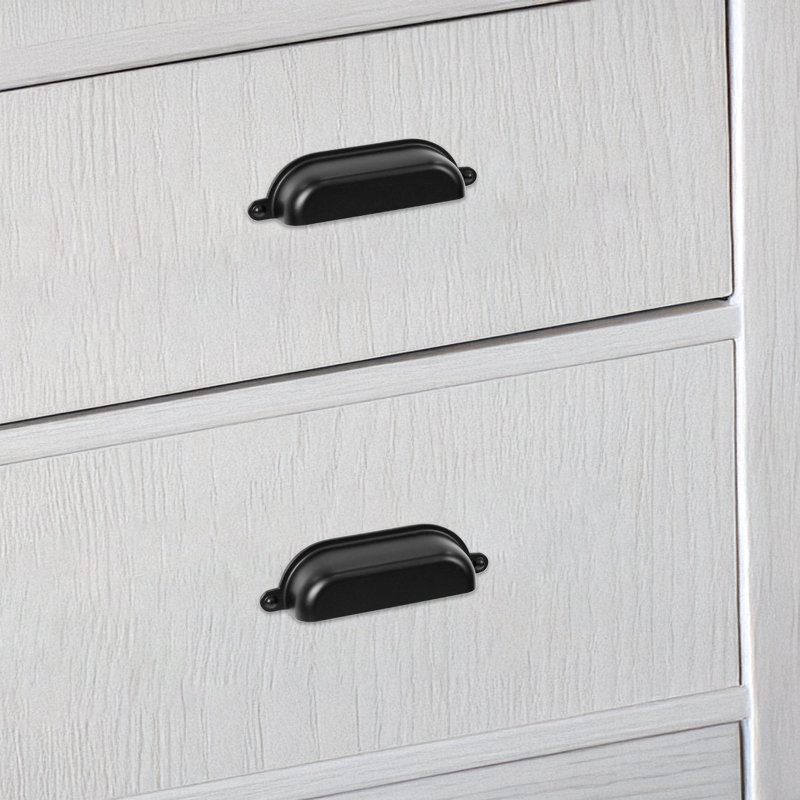 Ensemble de 2 poignées de tiroir Lumi Home Furnishings, 3", Noir mat