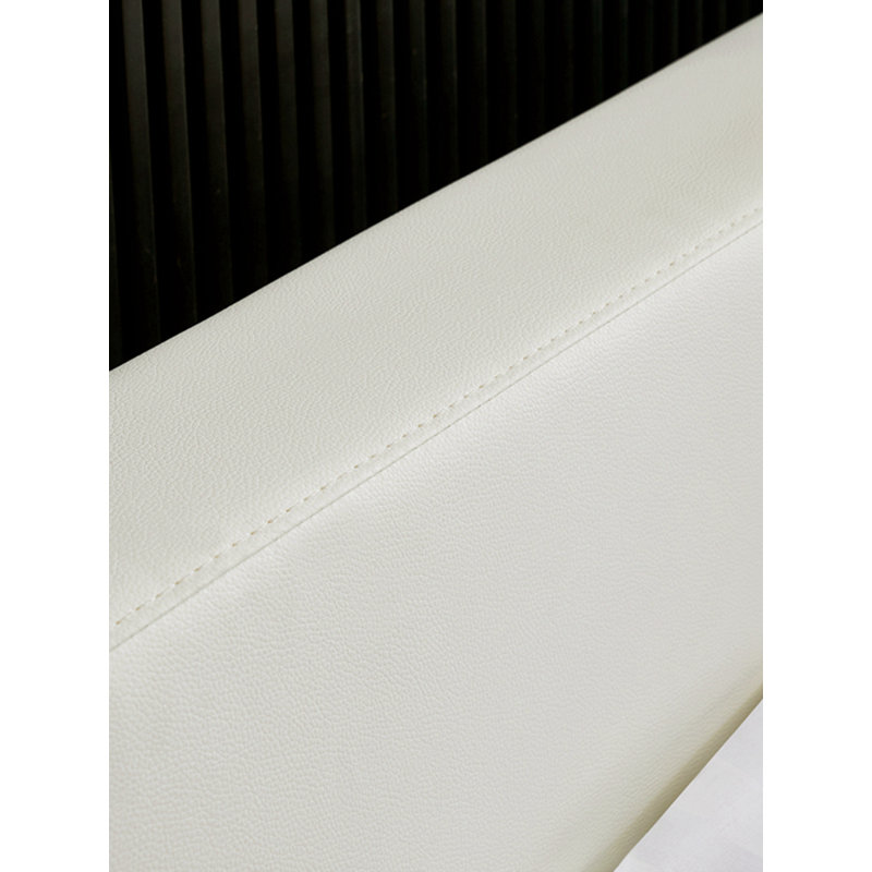 Anabell Upholstered Platform Bed, White, Queen