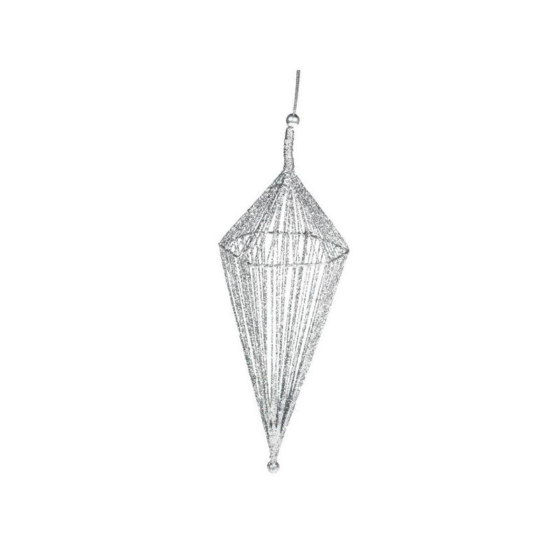 Metal Finial Ornament, 67cm H x 25cm W x 5cm D, Silver
