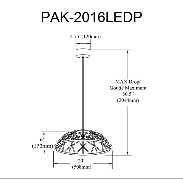 Dimensions du produit