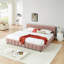 Lit tapissier, base de lit tapissier confortable, tissu chenille, avec tête de lit et base de lit solide. Avec tiroir pour le rangement-131128993-131128994
