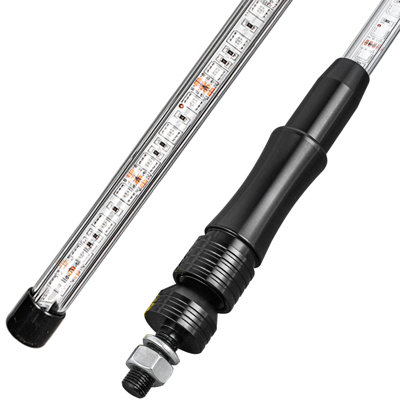 2 lumières DEL de 3 pi avec fouets lumineux RVB pour UTV ATV 20 couleurs