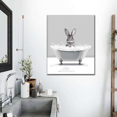 «Bathaign Animal Rabbit», reproduction sur toile