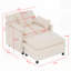 Fauteuil en chenille avec repose-pieds-124414846