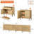 126" Long Modern Reeded Dresser TV Stand For Tvs Up To 120 Inch, Entertainment Center With Charging Station, Wooden TV Console With Storage For Living Room-1546490376