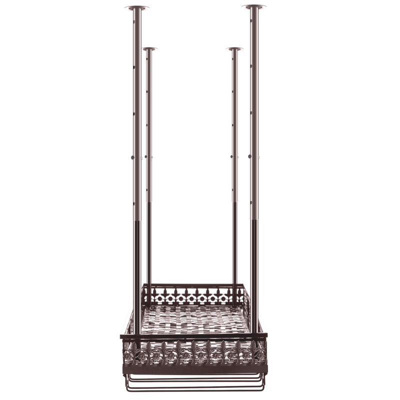 Porte-bouteilles et porte-verres à vin, Brun, H 41,7 po x l 46,9 po x P 13 po