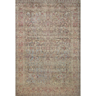 Tapis oriental océan / argile Adrian