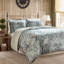 Ensemble de housse de couette réversible 3 pièces Blue Rayon-577583419