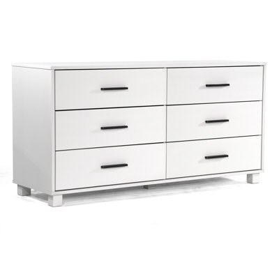 Loft Pine Solid Wood 61.5 " W 6 - Drawer Dresser