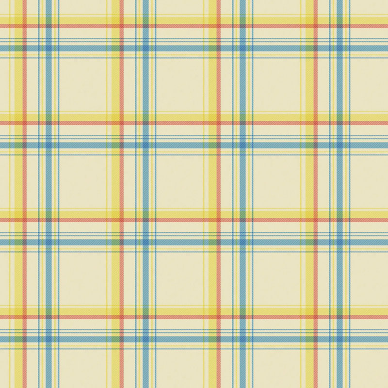 Ashcroft Tartan, Primary Picnic, Faux Grasscloth