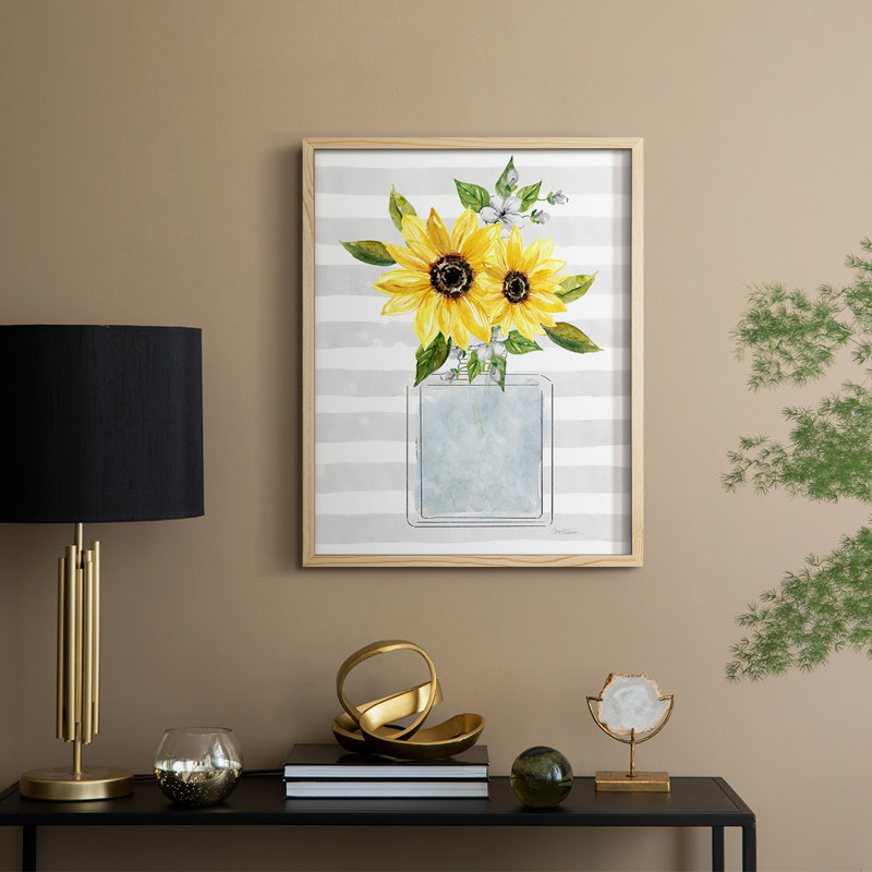Sunflower Perfume I Framed Print - Solid Wood, 11" H x 9" W