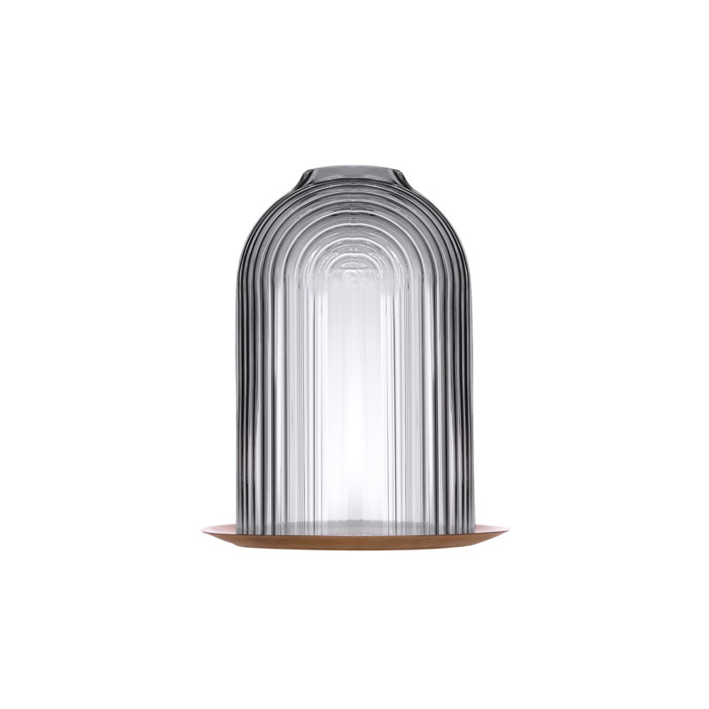 Ilo Crystal Tabletop Votive Holder, 8.346" H x 5.512" W x 5.512" D