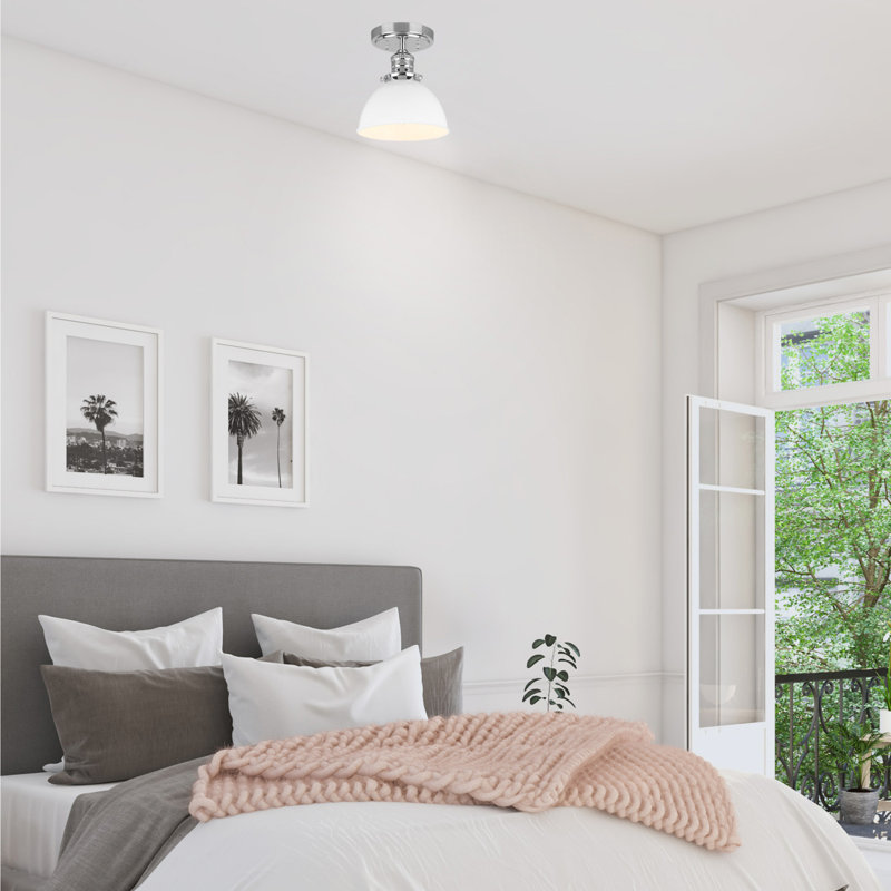 Sumler Semi Flush Mount, Polished Chrome