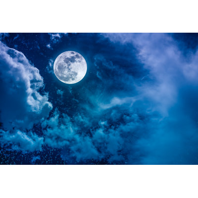 Bright Full Moon - Wrapped Canvas Print