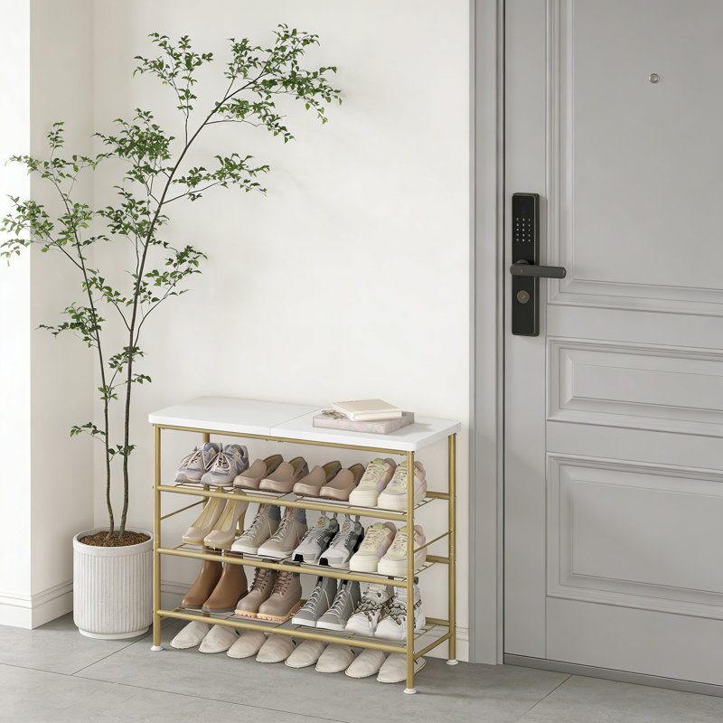 Range-chaussures en métal de style rustique