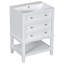 Meuble-lavabo 24 po avec lavabo, armoire de rangement avec tiroir et tablette ouverte, structure en bois massif