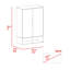 Armoire Orville Rosie, deux tablettes ouvertes, double porte, cinq tablettes, tringle-67079822