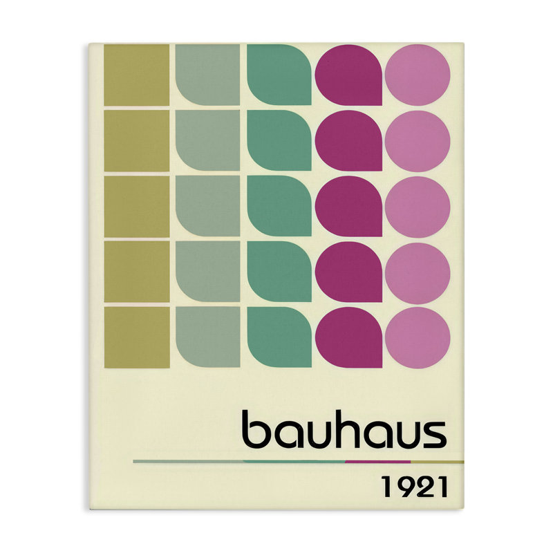Toile moderne Bauhaus Midcentury, design par Annabelle Hall, H 20 po x l 16 po