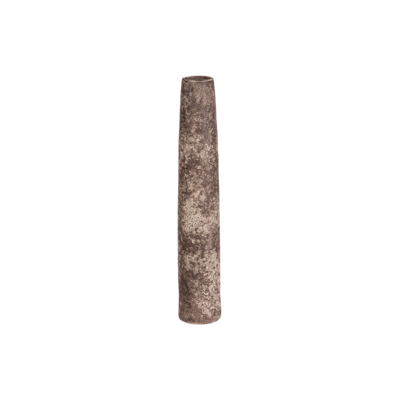 CERAMIC VASE 8X8 CM, overall height- 45cm, Brown