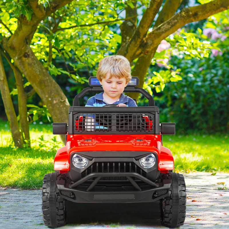 Voiture motorisée pour enfants Jeep, véhicule électrique à piles 12 V 4,5 Ah avec télécommande 2,4 G, lumière et musique, cadeaux pour enfants