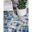 Tapis rond rond en carbone Ikat