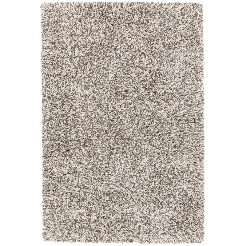 Eleanor Wool Area Rug in White/Gray, Rectangle 7'9" x 10'6"