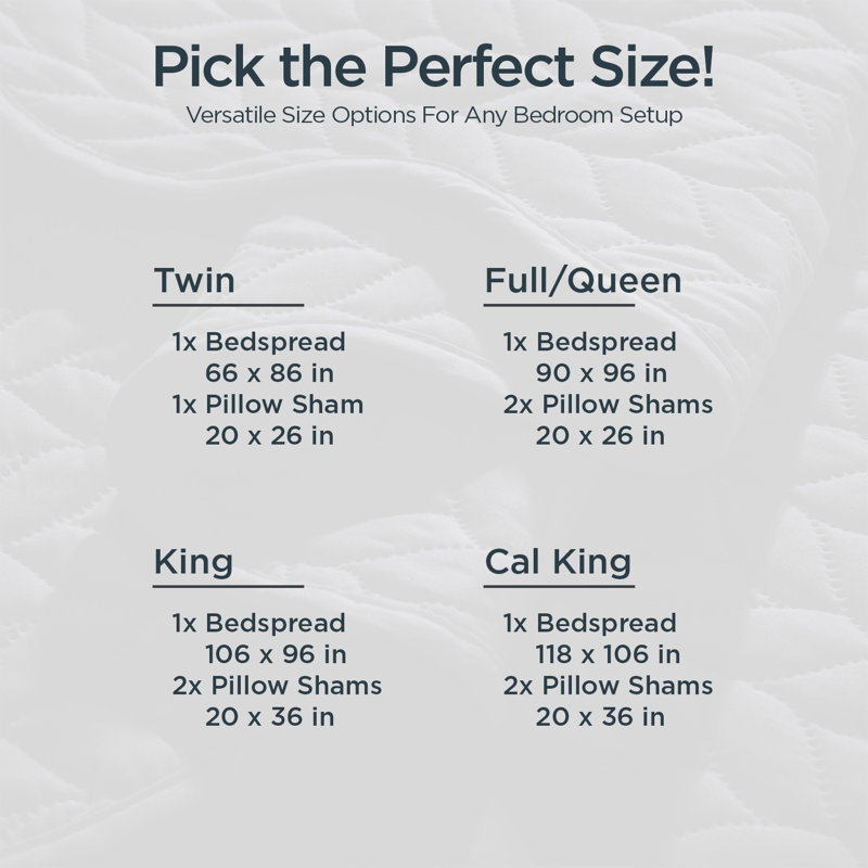 Embossed Microfiber Quilt Coverlet Set, Twin ( 66 Inc x 86 Inc ), Black