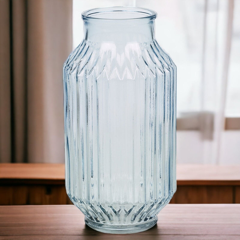 Iva Glass Table Vase, Blue