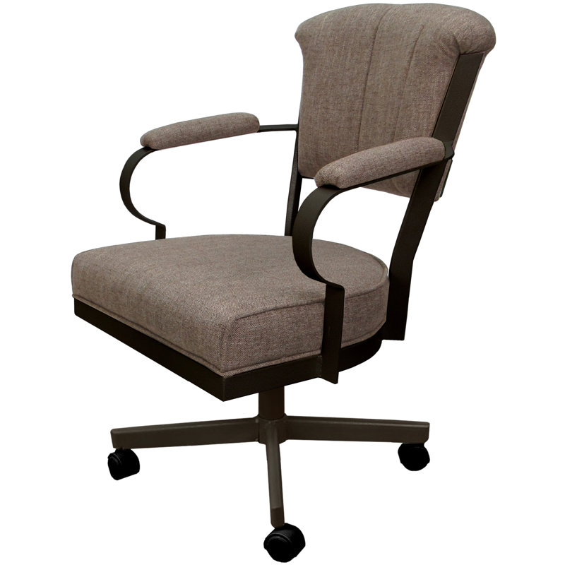 Chaise de salle à manger en métal Charnisha, Crème, Blanc